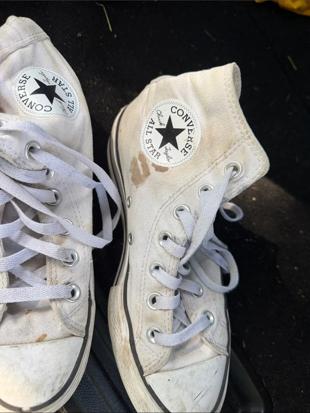Women’s White High-Top Canvas Sneakers - Converse Style